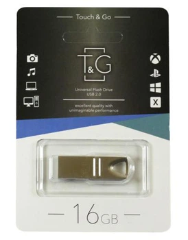 Флеш накопитель USB 16Gb T&G Metal TG117, Silver, USB 2.0 (TG117SL-16G)