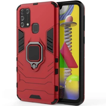 Ударопрочный чехол Transformer Ring for Magnet для Samsung Galaxy M30s / M21 Красный / Dante Red Без бренда