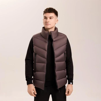 Жилетка Puffer Pobedov чоловіча весняна осіння 3XL шоколадна (25022)
