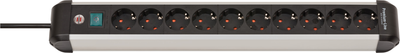 Przedłużacz Brennenstuhl Premium Alu-Line: 16 A, 3500 W, 3 x 1,5 mm², 3 metry, 10 gniazdek (4007123677412)
