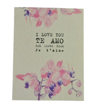 Мини открытка "Te amo" 10х7,5 см
