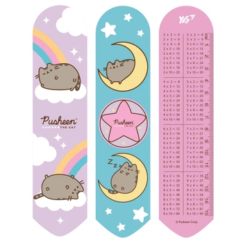 Закладки для підручників YES, Pusheen rainbow, пластикові, 2D, (708133)