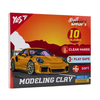 Пластилин YES, 10 цветов., 200г., Drift King, (540666)