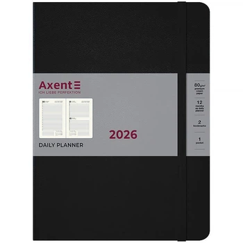 Ежедневник "Axent" 2026 /8830-26-01-A/ Grand Strong, 195*255, черный (1/12)