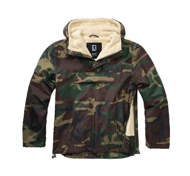 Анорак на меху Brandit Windbreaker Sherpa ХXL woodland (3173.10.ХXL)