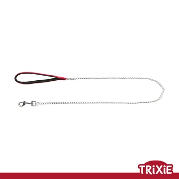 Поводок-ланцюг Trixie 14013 для тварин з нейлоновою ручкою,XS-S: 1.10м/2.0мм,червоний (TX-14013) 4011905140131