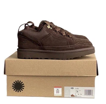 Жіночі уггі Кросівки Зимові Замшеві Шоколадні UGG Lowmel Sneaker Chocolate (36, темно-коричневий)