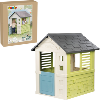 Будинок Smoby Toys Life Райдужний зі ставнями 110х98х127 см (7600810737) (3032168107373)