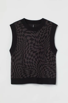 Жіночий жилет H&M 207694-4 S(165/88) чорно-коричневий (2076940002)