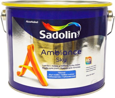 Farba Sadolin Ambiance Sky do sufitu głęboko matowa Biała 2.5 l (5329411)