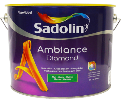Farba Sadolin Ambiance Diamond do ścian i sufitu matowa Biała BW 10 l (5329436)