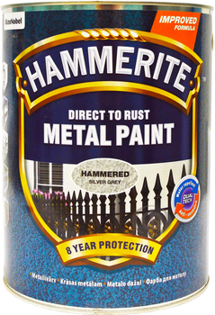 Farba Hammerite Metal Paint Hammered — połysk alkidowa do metalu, ochronna, czarna, 5 l (5126349)