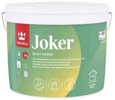 Farba odporna na mycie Tikkurila Joker matowa ekologiczna 2,7 l Biała (6408070031636)