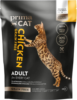 Сухий корм для котів PrimaCat Grain Free Chicken беззерновий з куркою 4 кг (6430076890979)