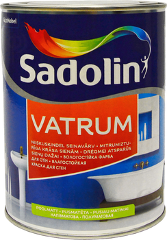 Farba Sadolin Vatrum półmatowa akrylowa na ściany i sufit, wodoodporna, biała, BW, 1 l (5072646)