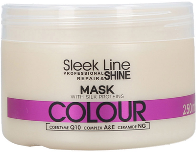 Maska do włosów farbowanych Stapiz Sleek Line Colour regenerująca 250 ml (5904277710868)