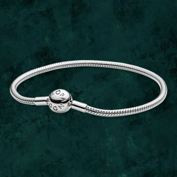 Серебряный браслет с круглой застежкой Pandora (Пандора) 590728 19