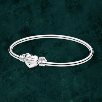 Срібний браслет "Серце з крилами" Pandora (Пандора) 599379C00 19