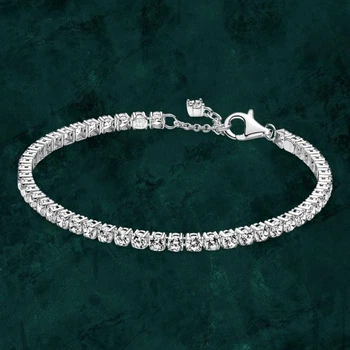 Серебряный браслет теннисного дизайна Pandora (Пандора) 591469c01 20
