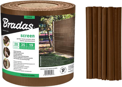 Taśma ogrodzeniowa Bradas 450g/m² 19x3500 cm Brązowa (TOB4501935BRL)