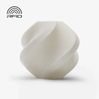 PLA-пластик Филамент Bambu Lab PLA Basic Jade White (10100) для 3D-принтера - 1Кг, 1.75mm Белый Refill (Без Катушки) с RFID чипом (NFC)