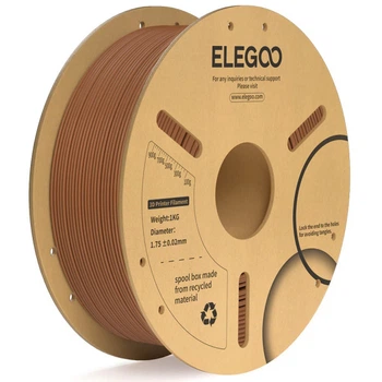 Філамент ELEGOO PLA+ Brown 1.75mm , екологічна паперова котушка, 1kg (50.203.0310)