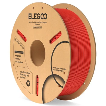 Філамент ELEGOO PLA Red 1.75mm , екологічна паперова котушка, 1kg (50.203.0043)