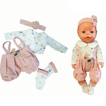 Одежда для куклы Беби Борн / Baby Born 43 см набор нежно-розовый 8966