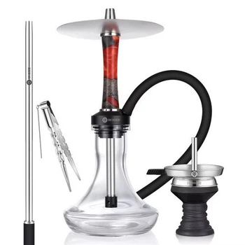 Кальян Yimi Hookah Woodz Red 40 см эпоксидка-дерево Ø 13 мм full set красный цвет