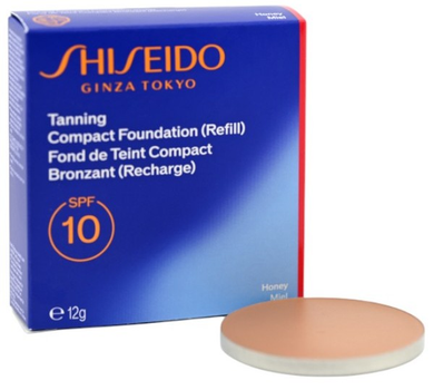 Wymienny wkład podkładu kompaktowego Shiseido Sun Tan Spf 10 Honey 12 g (730852213302)