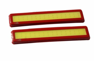 LED Дневные ходовые огни 12V (Оправа Красного цвета)