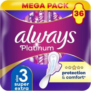 Гігієнічні прокладки Always Platinum Super Extra Розмір 3 36 шт. (8700216784559)
