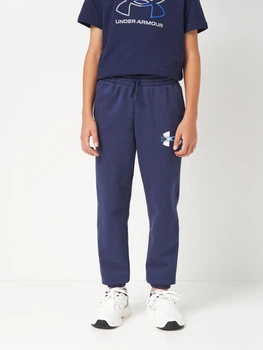 Детские спортивные штаны для мальчика Under Armour Ua Rival Flc Cblck Grphc Jgr 6004995-403 134-146 см Синие (198632691892)