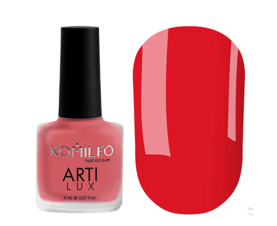 Лак для нігтів KOMILFO ArtiLux 019 (червоно-рожевий) 8 мл