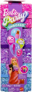 Lalka Barbie Beauty Party Unboxed w różowo-czerwonych odcieniach (JFY68)