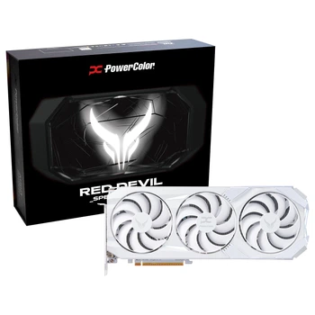 Відеокарта AMD Radeon RX 9070 XT 16GB GDDR6 Red Devil Spectral White PowerColor (RX9070XT 16G-E/OC/WHITE)