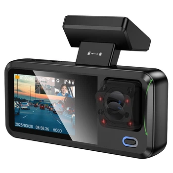 Видеорегистратор автомобильный Hoco DV15 с Wi-Fi и тремя камерами Black (787582)
