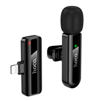 Мікрофон-петличка Hoco L20 Fair wireless microphone iP Black