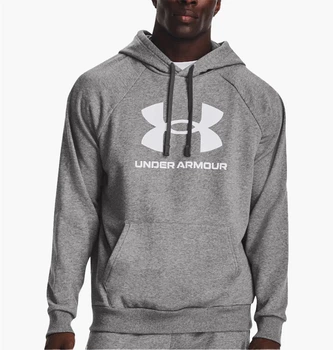 Кофта мужская Under Armour Rival Fleece Logo Hd 2XL Сірий 1379758-025