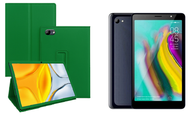 Чехол-подставка CRAYTON для Tecno Tab 7 P704a – стиль, защита и ручная сборка, цвет Зеленый тм