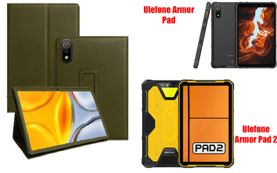 Чехол-подставка CRAYTON для Ulefone Armor Pad, Armor Pad 2 – стиль, защита и ручная сборка, цвет Оливковый