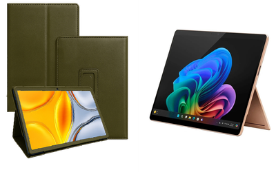 Чехол-подставка CRAYTON для Microsoft Surface Pro 10, Pro 11, Pro 11 X Elite – стиль, защита и ручная сборка, цвет Оливковый