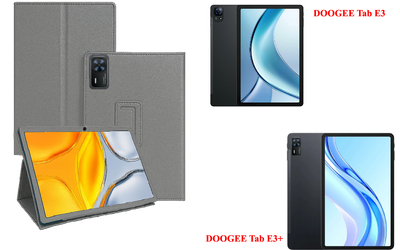 Чехол-подставка CRAYTON для DOOGEE Tab E3, DOOGEE Tab E3+ – стиль, защита и ручная сборка, цвет Серый тм