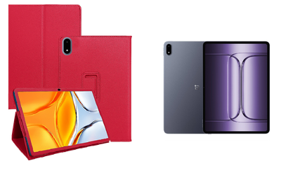 Чехол-подставка CRAYTON для OnePlus Pad 3 – стиль, защита и ручная сборка, цвет Малиновый