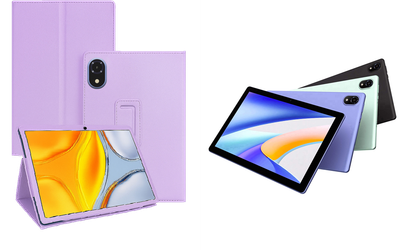 Чехол-подставка CRAYTON для DOOGEE Tab U10, U10 Pro – стиль, защита и ручная сборка, цвет Фиолетовый