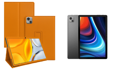 Чехол-подставка CRAYTON для Blackview Oscal Pad 13 – стиль, защита и ручная сборка, цвет Оранжевый