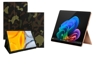 Чехол-подставка CRAYTON для Microsoft Surface Pro 10, Pro 11, Pro 11 X Elite – стиль, защита и ручная сборка, цвет Хаки тм