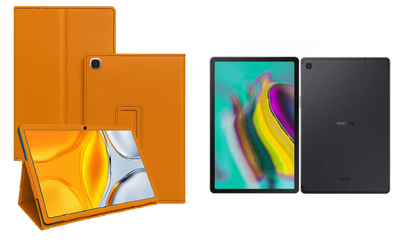 Чехол-подставка CRAYTON для Samsung Galaxy Tab S5e (2019) – стиль, защита и ручная сборка, цвет Оранжевый