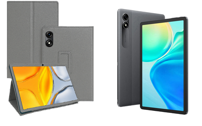 Чехол-подставка CRAYTON для Blackview Tab 90 – стиль, защита и ручная сборка, цвет Серый тм