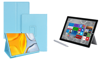 Чехол-подставка CRAYTON для Microsoft Surface Pro 2, Pro 3, Pro 4 – стиль, защита и ручная сборка, цвет Голубой